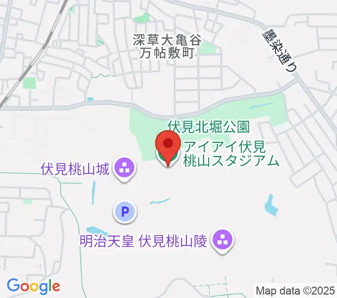 アイアイ伏見桃山スタジアムの地図