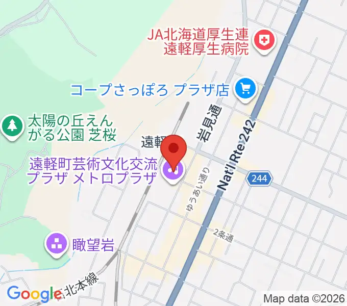遠軽町芸術文化交流プラザ メトロプラザの地図