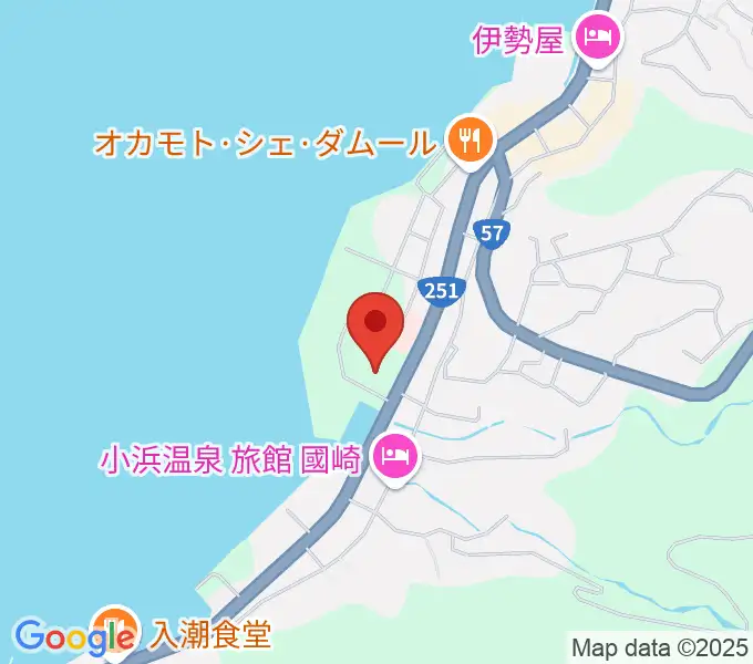 雲仙市小浜体育館の地図
