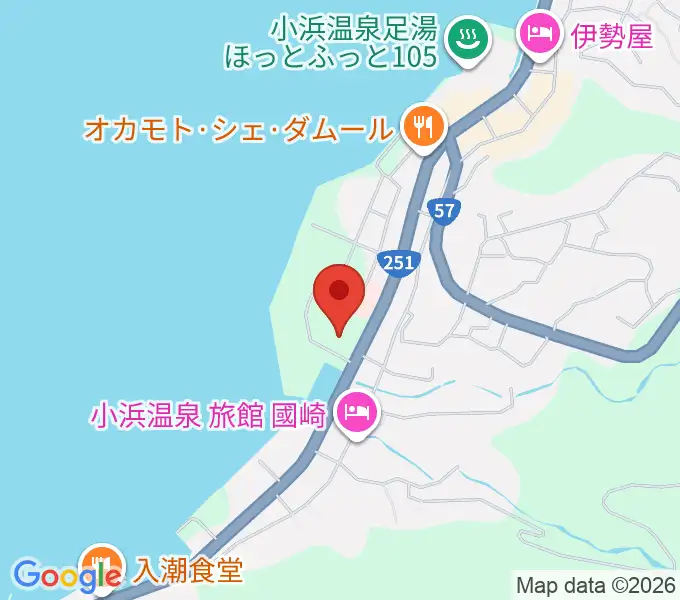 雲仙市小浜体育館の地図