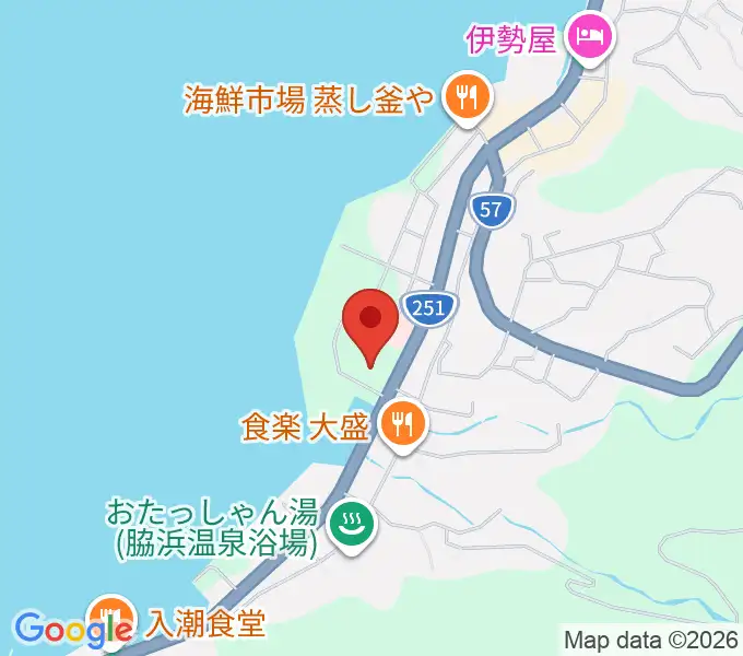 雲仙市小浜体育館の地図
