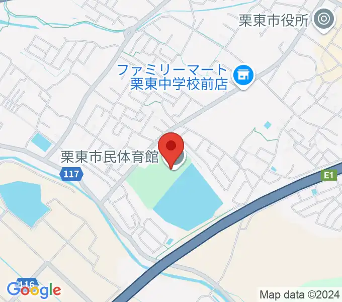 栗東市民体育館の地図