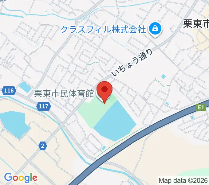 栗東市民体育館の地図