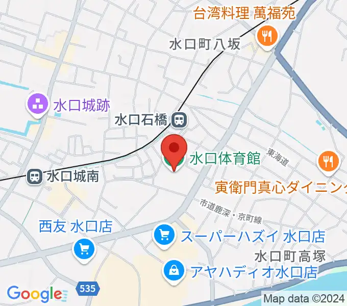 甲賀市水口体育館の地図