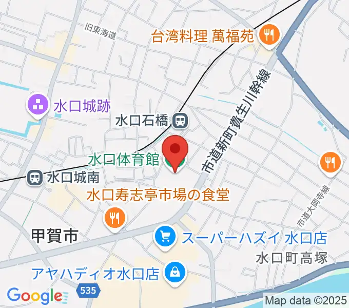 甲賀市水口体育館の地図