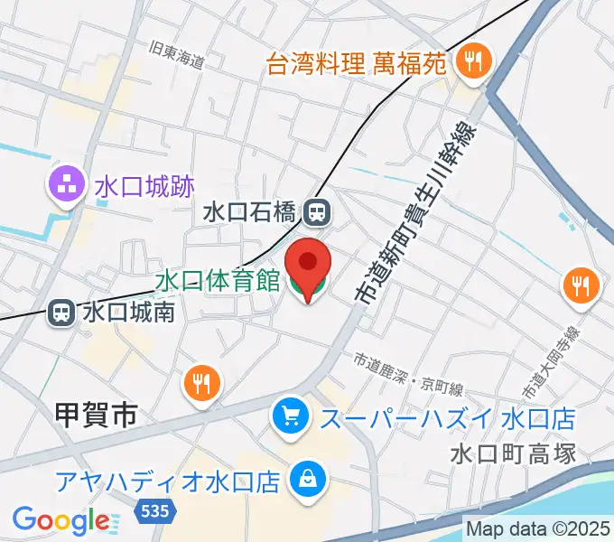 甲賀市水口体育館の地図