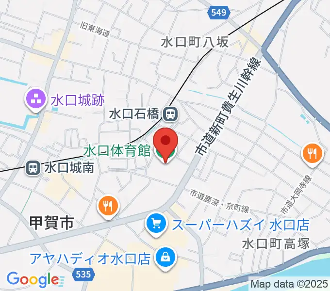 甲賀市水口体育館の地図