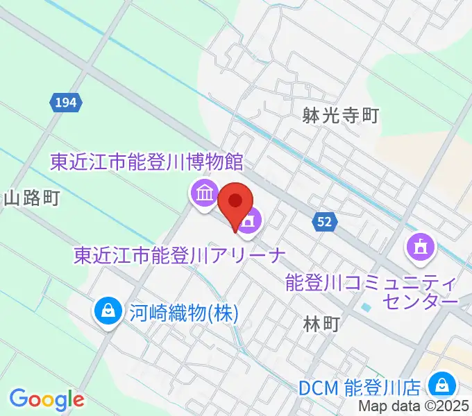 東近江市能登川アリーナの地図