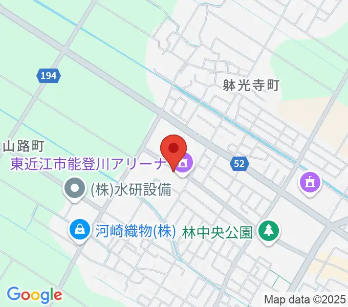東近江市能登川アリーナの地図
