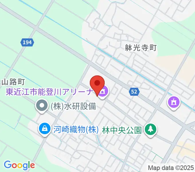 東近江市能登川アリーナの地図