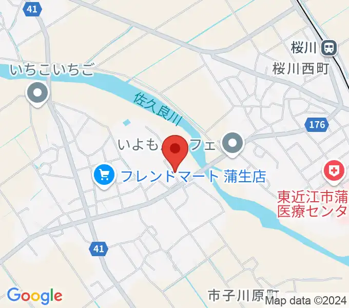 東近江市蒲生体育館の地図