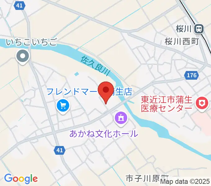 東近江市蒲生体育館の地図