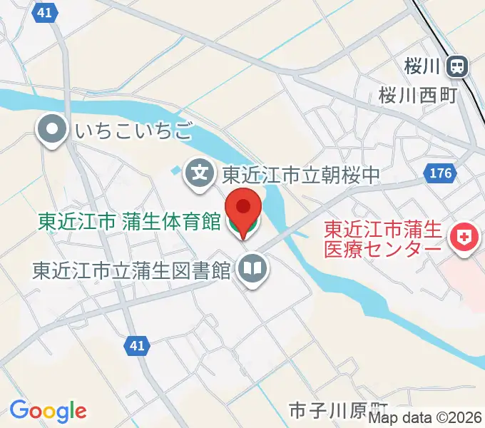 東近江市蒲生体育館の地図