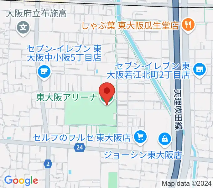 東大阪アリーナの地図