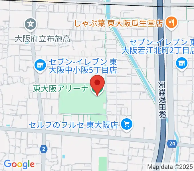 東大阪アリーナの地図