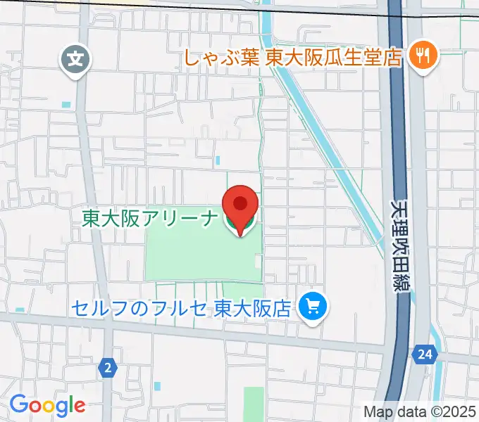 東大阪アリーナの地図