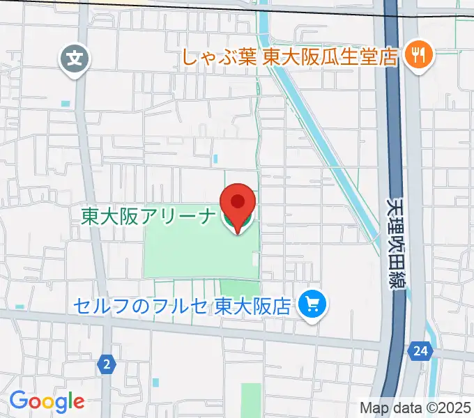 東大阪アリーナの地図