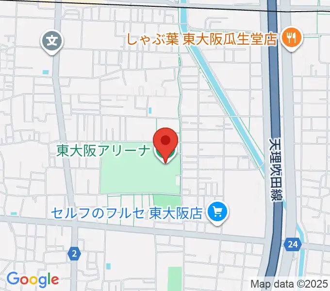 東大阪アリーナの地図