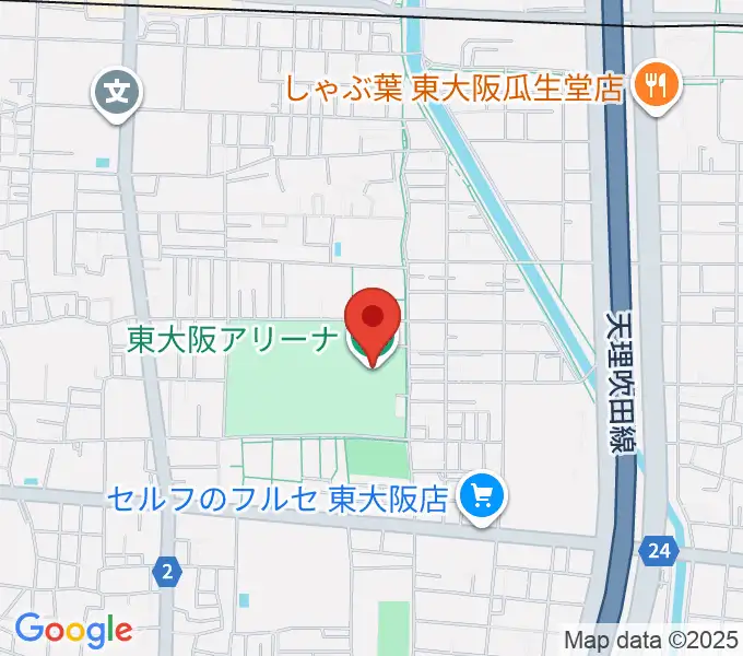 東大阪アリーナの地図