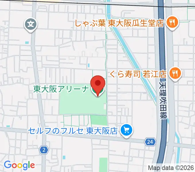 東大阪アリーナの地図