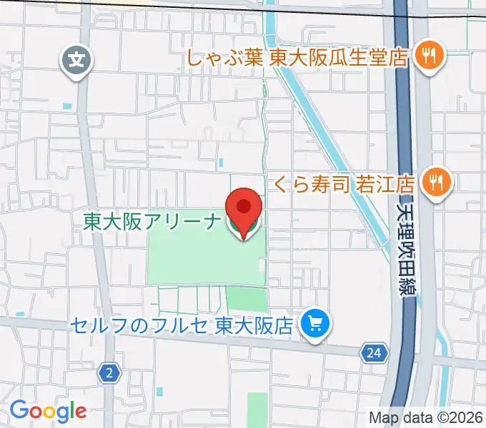 東大阪アリーナの地図