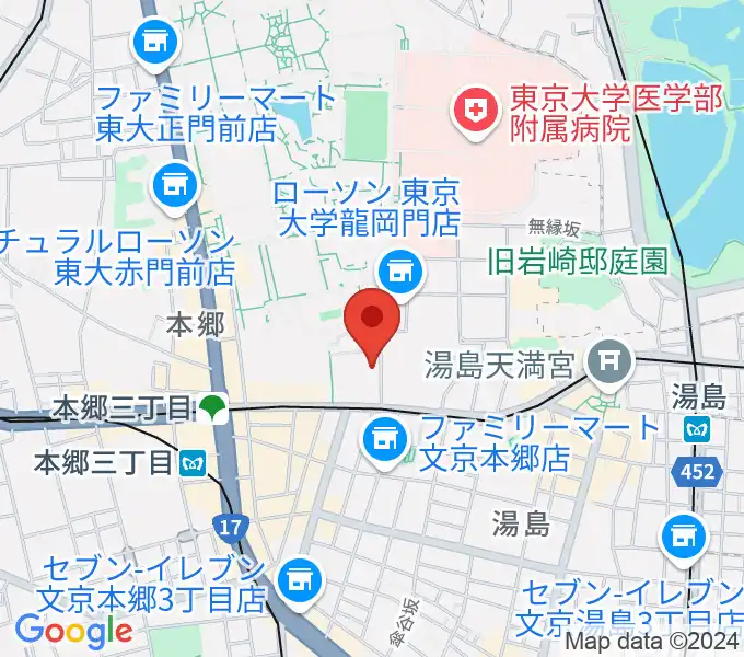 文京総合体育館の地図