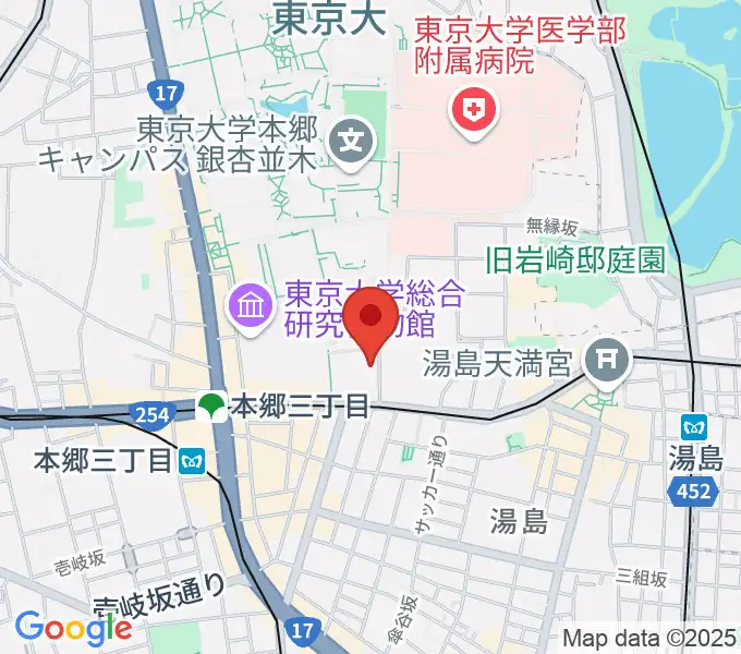 文京総合体育館の地図