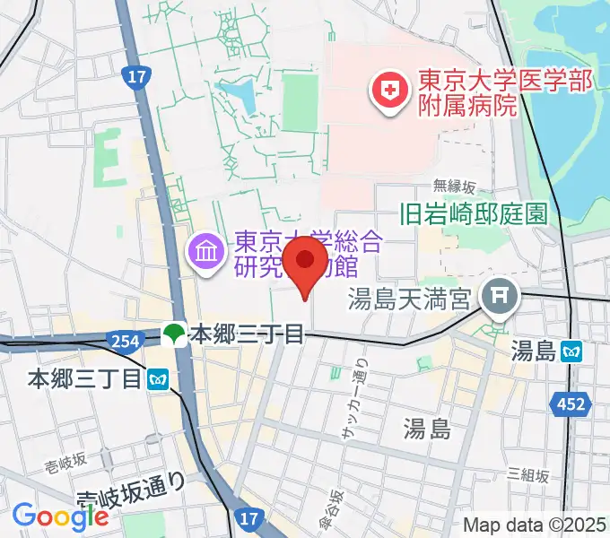 文京総合体育館の地図