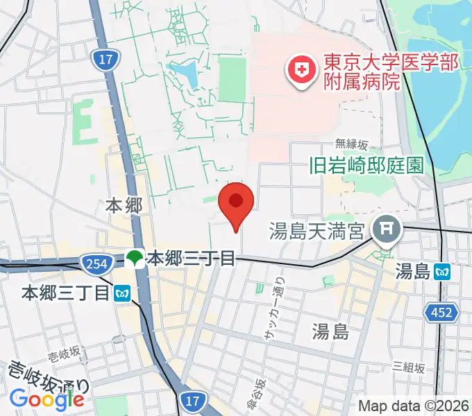 文京総合体育館の地図