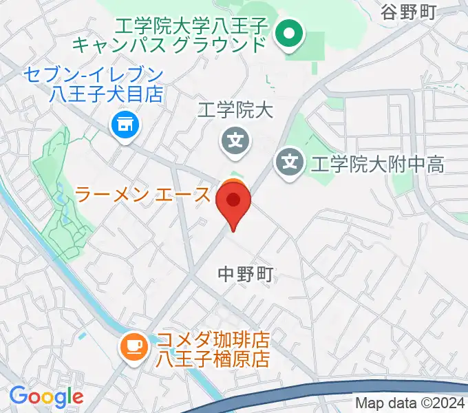 八王子市甲の原体育館の地図