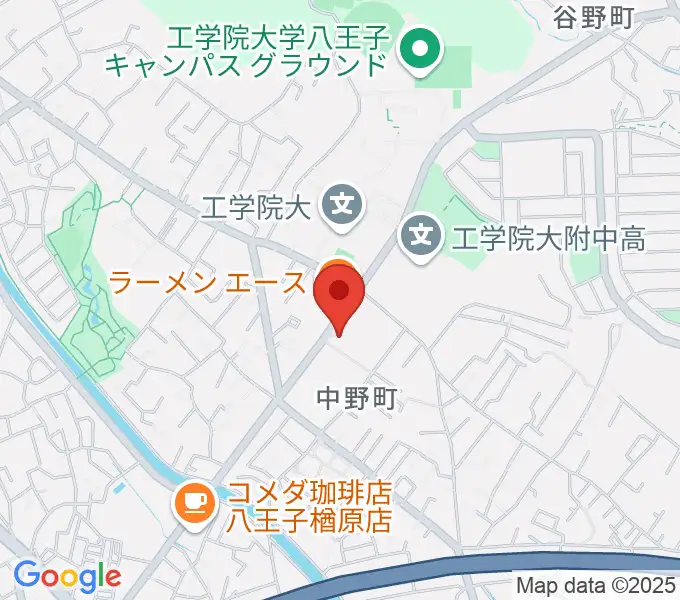 八王子市甲の原体育館の地図