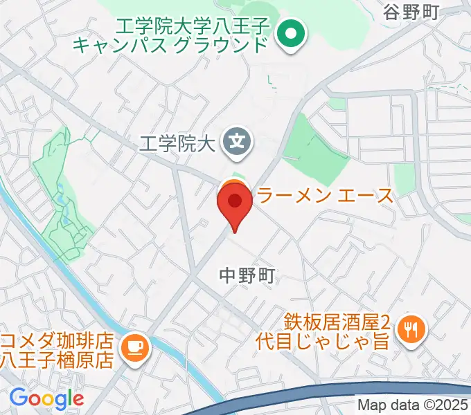 八王子市甲の原体育館の地図