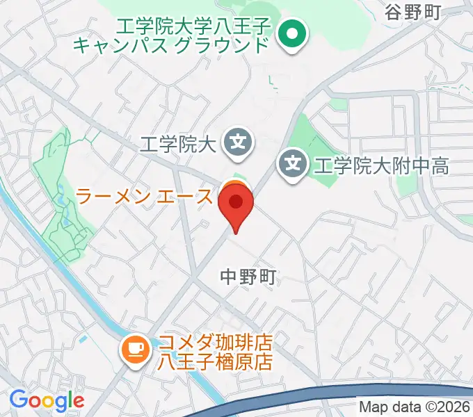 八王子市甲の原体育館の地図