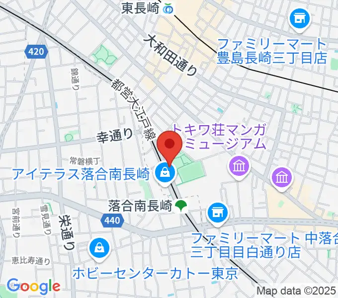 豊島区南長崎スポーツセンターの地図