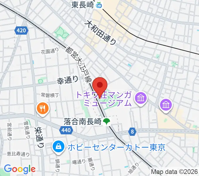 豊島区南長崎スポーツセンターの地図