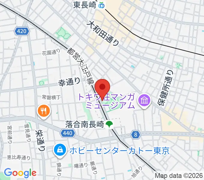 豊島区南長崎スポーツセンターの地図