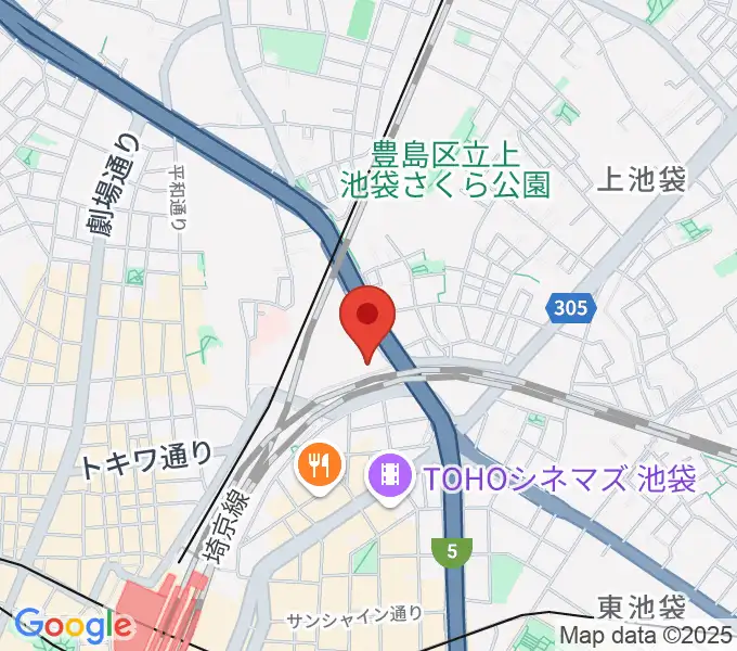 豊島区立池袋スポーツセンターの地図
