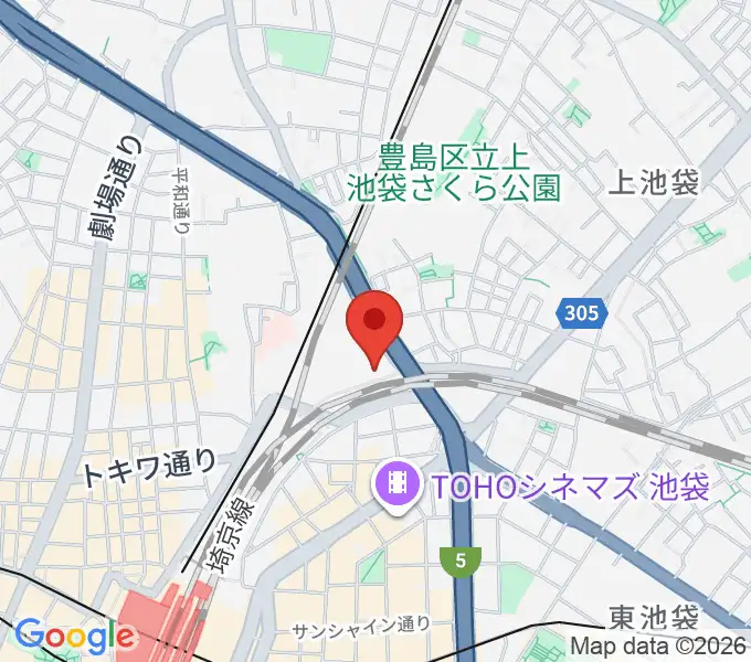 豊島区立池袋スポーツセンターの地図