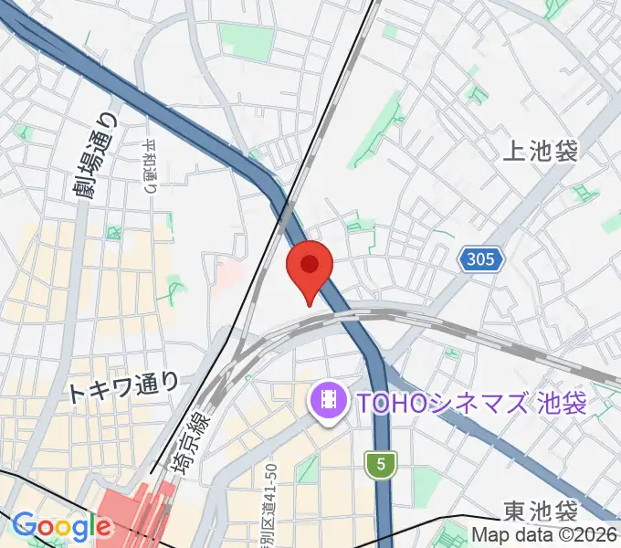 豊島区立池袋スポーツセンターの地図