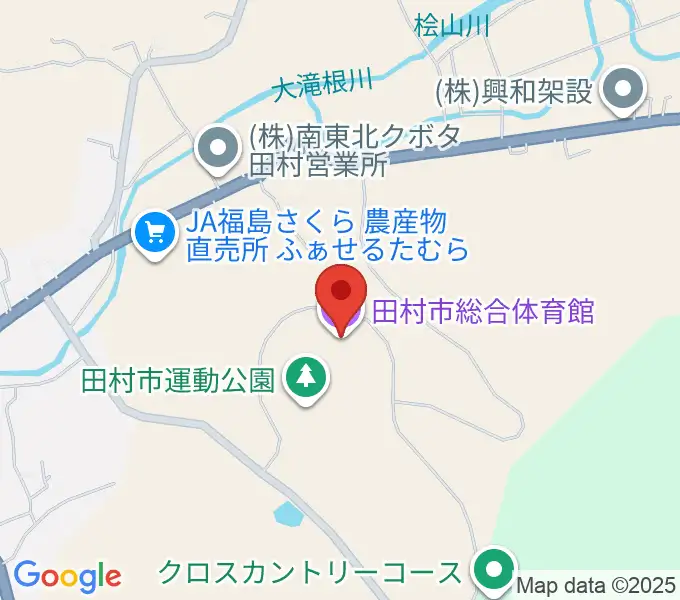 田村市総合体育館の地図