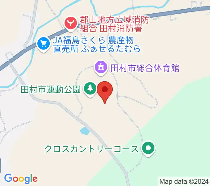 田村市陸上競技場の地図