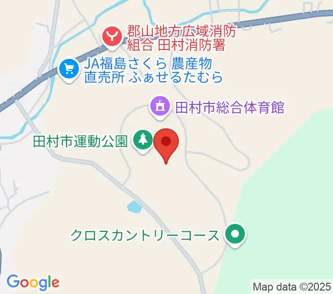 田村市陸上競技場の地図