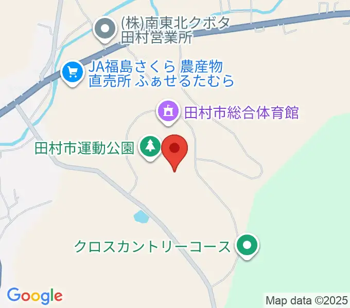 田村市陸上競技場の地図