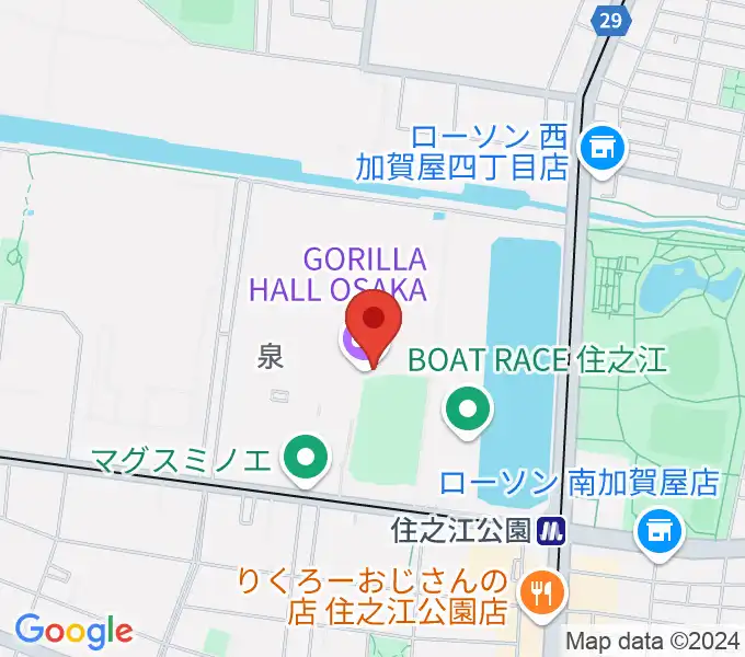 GORILLA HALL OSAKAの地図