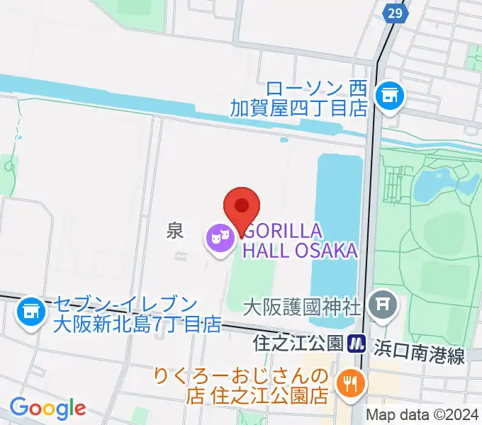 GORILLA HALL OSAKAの地図