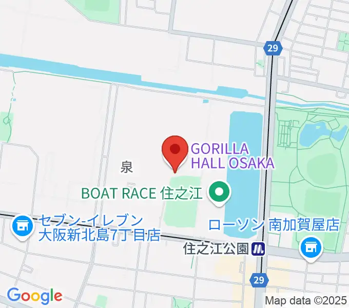 GORILLA HALL OSAKAの地図