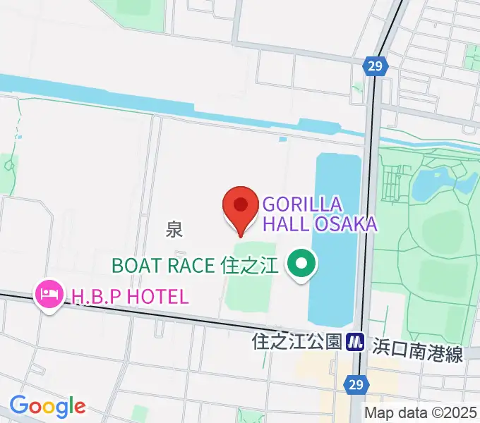 GORILLA HALL OSAKAの地図