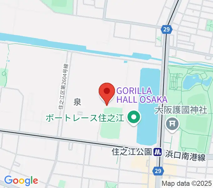 GORILLA HALL OSAKAの地図