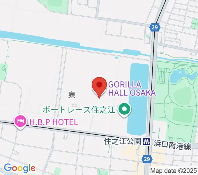 GORILLA HALL OSAKAの地図