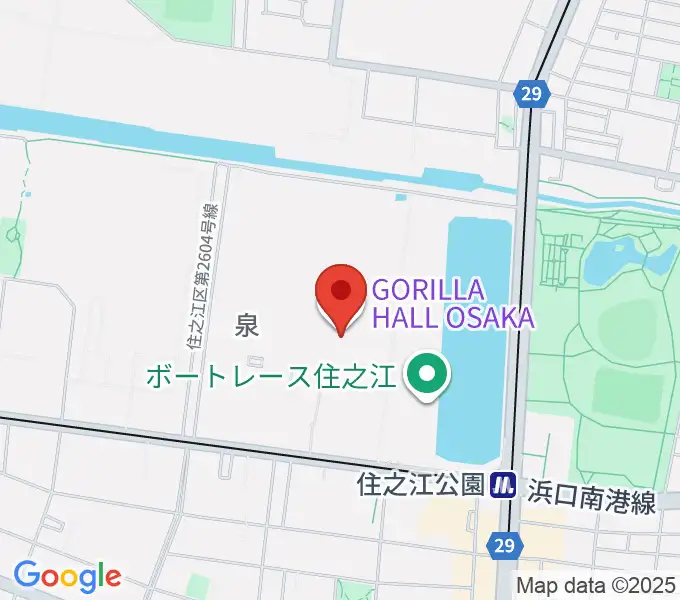 GORILLA HALL OSAKAの地図